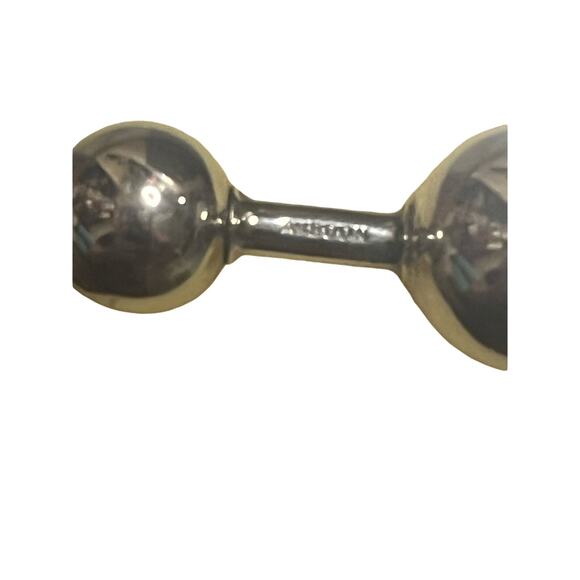 Harvey Avedon Rare Sterling Silver Barbell Cufflinks 6 grams - Picture 7 of 7